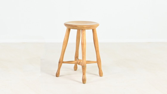 Image 1 of Set of three Danish Stools in Beech, C.1960