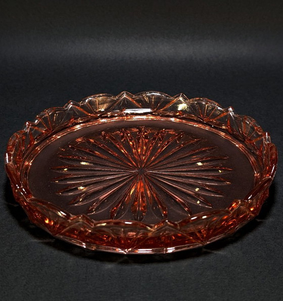 Art Deco Rosaline (Depression Glass) Cake Dome 1930, Table accessories, Pink (photo 5 of 9)