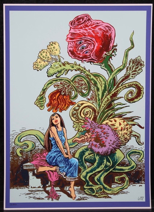 Michael Wittmann: Bouquet, jaar 2020.  Handgesigneerd en getekend met archiv. Giclée op Hahnemühle Velvet.