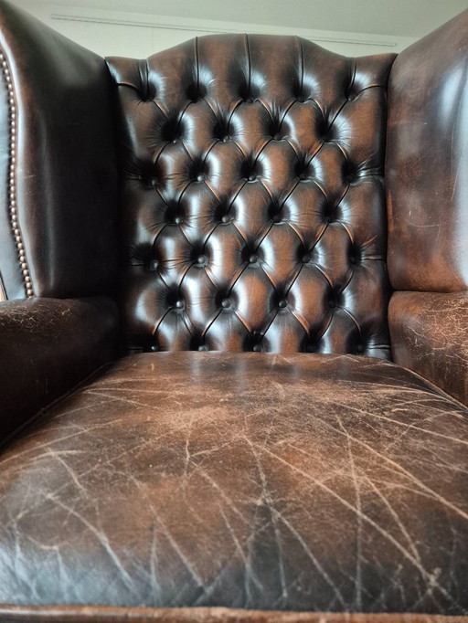 1 Chesterfield fauteuil