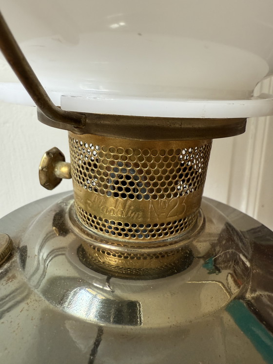 Image 1 of Lámpara de aceite eléctrica Art Nouveau fabricada en Inglaterra, modelo Alladin 23