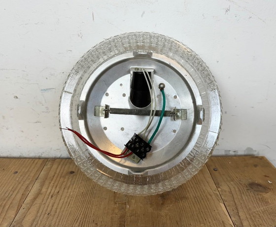 Image 1 of Vintage glazen wand- of plafondlamp, jaren 70