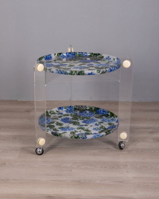 VINTAGE 70'S PLASTIC TROLLEY DESIGNED BY L.MASSONI FOR GUZZINI