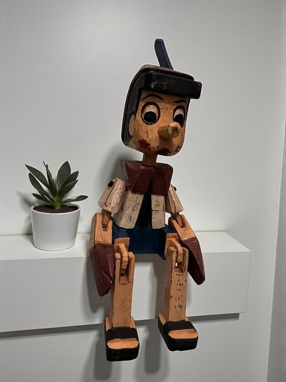 Handgemachter Holz-Pinocchio – 30 cm – Dekorative Objekte (photo 2 of 5)