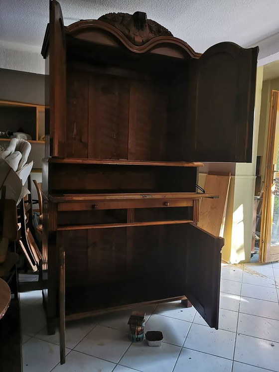 Credenza da cucina antica dipinta a mano – Armadi contenitori (photo 4 of 5)