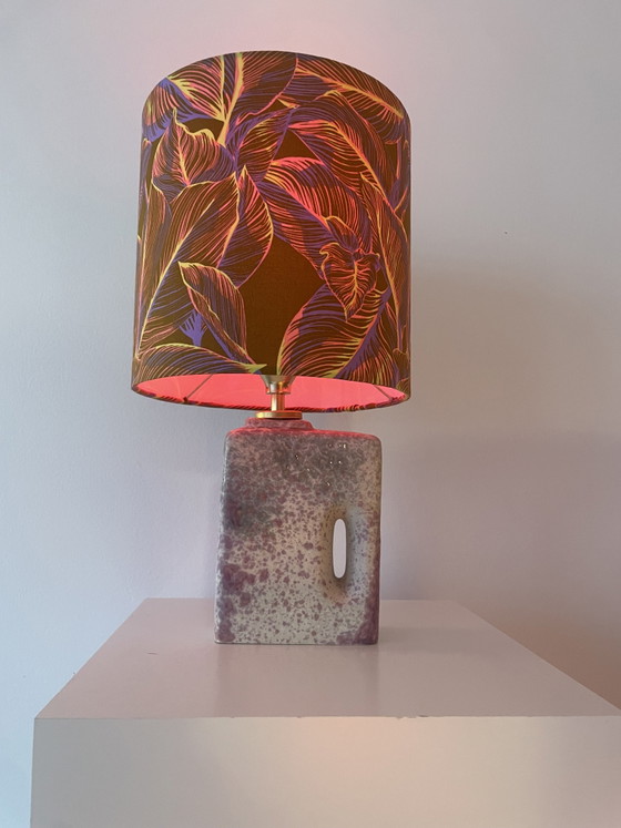 Übelacker tafellamp - batterijgevoede lamp op een haardvaas met botanische lampenkap | 42 cm (photo 14 of 15)