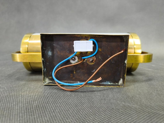 Image 1 of Bauhaus messing wandlamp met verstelbare glazen kap, jaren 1930