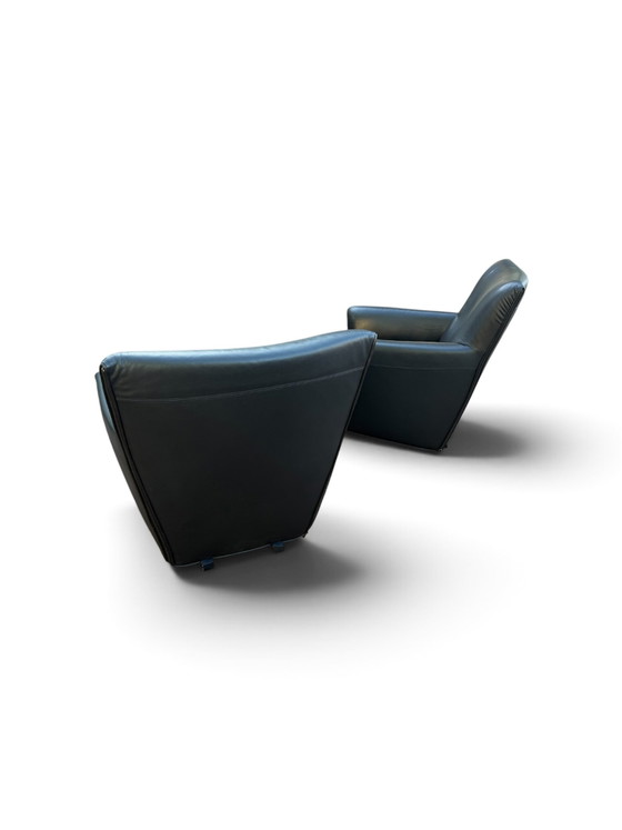 2x Artifort F330 Córdoba Gerard Van Den Bergh – Sillones, Leather, Wood, Modern (photo 3 of 14)