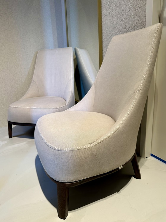 Ensemble Maxalto Febo en lilas très clair par Antonio Citterio – Fauteuils, Wood, Textile (photo 6 of 15)