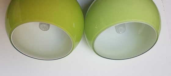 Image 1 of Nordlux - Diseño danés - 2 lámparas colgantes de cristal opalino