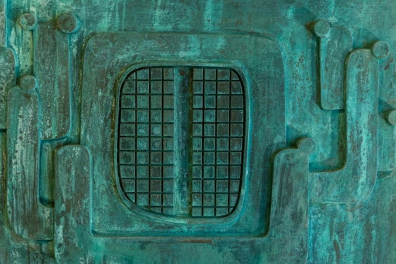 Image 1 of Victory of Segonzac. Carved and coppered triptych panel. Contemporary