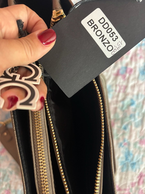Borsa Shopping Gio Cellini Milano - Color Bronzo, Borse tote, Metallo, Skai, Marrone (foto 12 di 15)