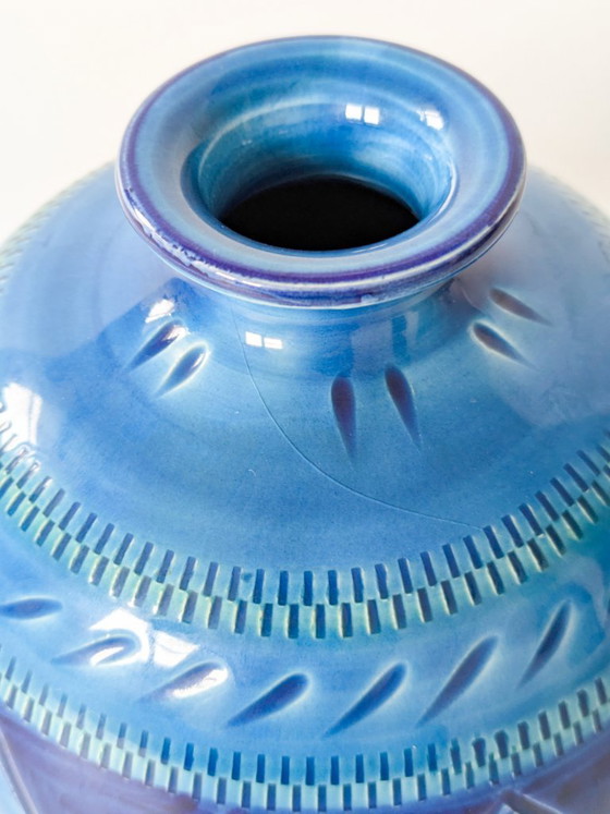 Vintage Italian Ceramic Vase, Rimini Blu Style, 1980s – Sardartis Castelsardo (photo 4 of 11)