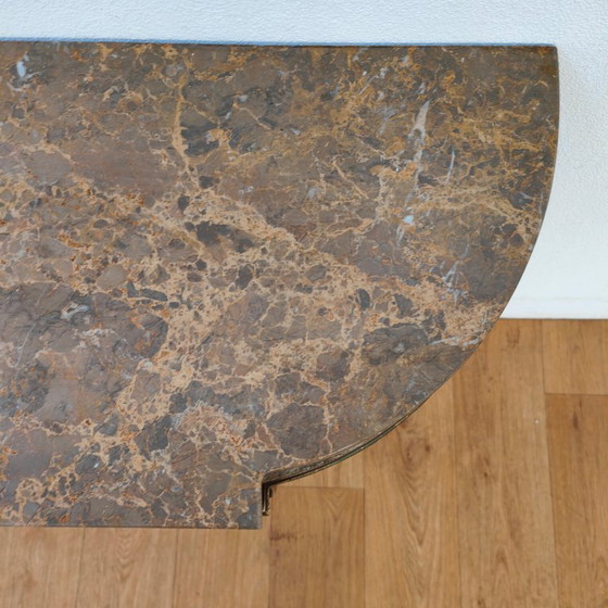 Image 1 of Vintage wall console, side table, console table with marble top. Italian