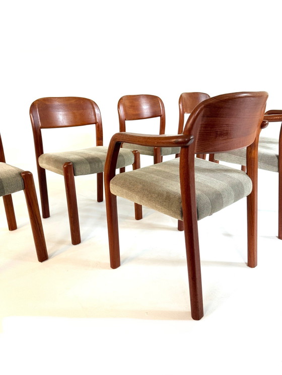 Image 1 of 6 sedie da pranzo vintage danesi, EMC Møbler '80