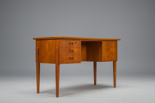 Small Mid-Century Danish Teak Desk, 1970s