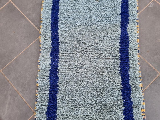 Image 1 of Marokkanischer Teppich aus Naturleinen, 200 x 100 cm