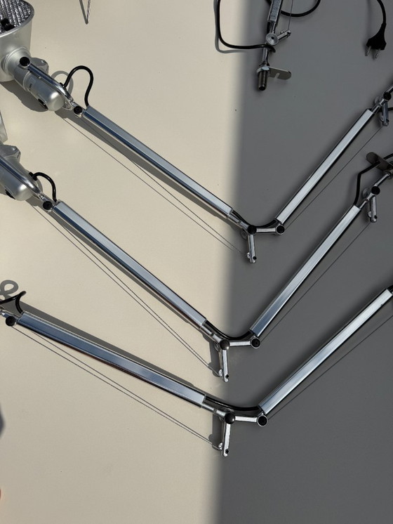 Image 1 of 8x Lampada da scrivania Artemide Tolomeo Mini – Argento – Design italiano iconico