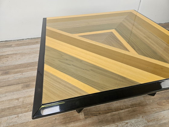 Image 1 of Mesa de centro cuadrada de los años 70 con diseños geométricos