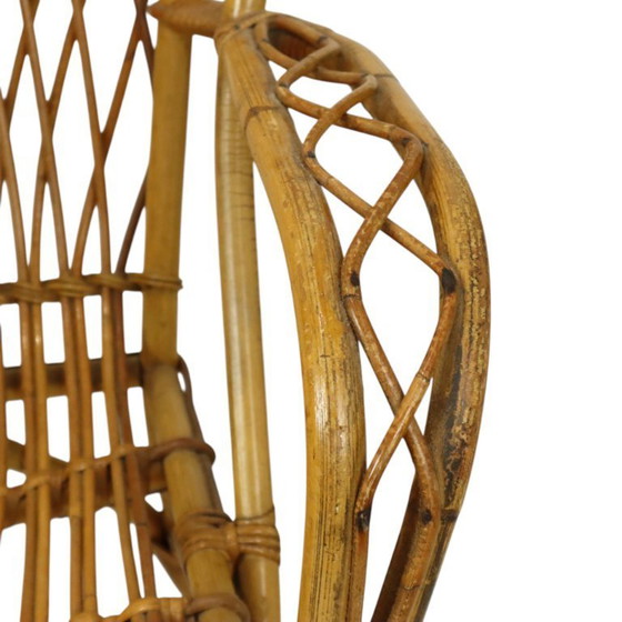 Image 1 of Set vintage di sedie in rattan Poltrone Boho