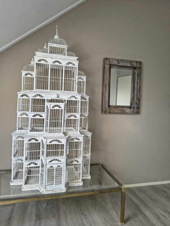 Image 1 of Eyecatcher one of kind Vintage wooden birdcage xl