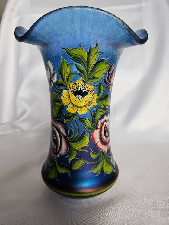Vaso in vetro Art Nouveau antico – Glashüttenwerke Buchenau / Attribuito a Betty Hedrich (c. 1900) – Vasi (photo 3 of 14)
