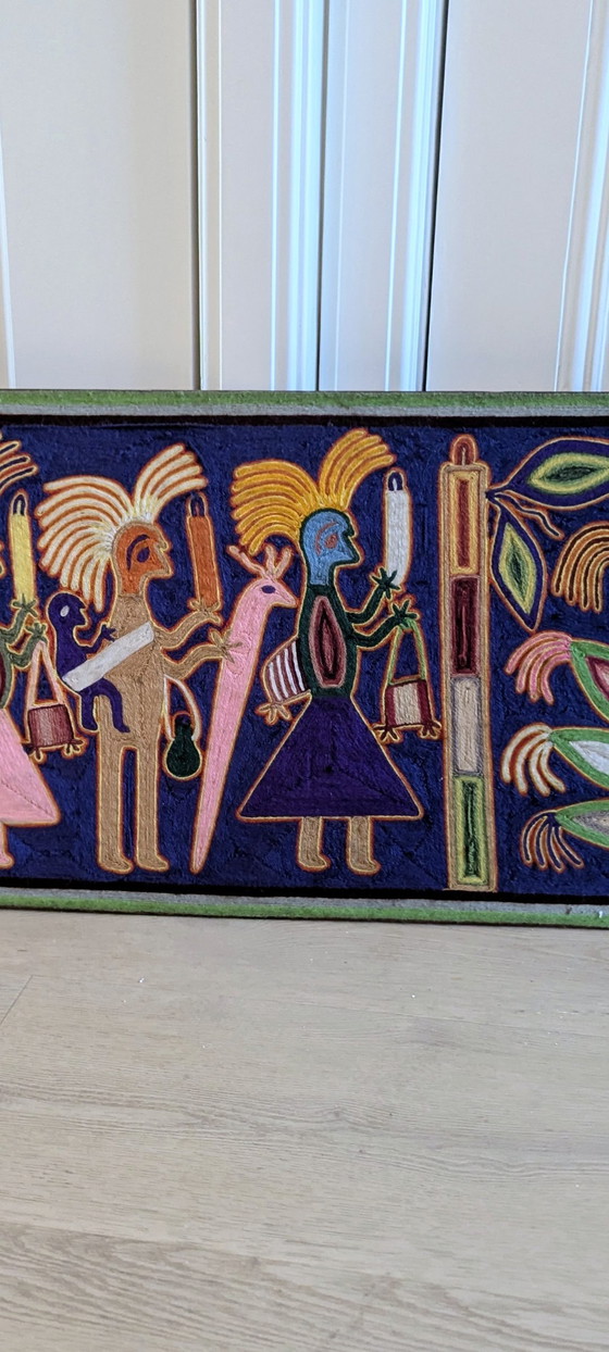 Image 1 of Décoration artistique Huichol Mexique années 70