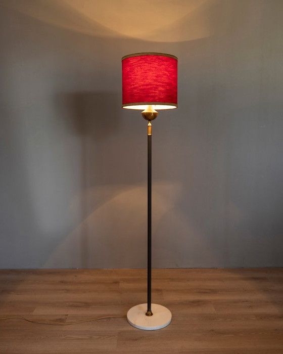 Vintage 1950s floor lamp in marble and brass, Italian design, Floor lights, Gold (photo 2 of 9)