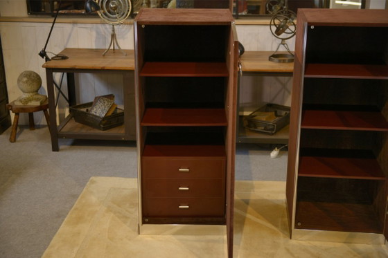 Image 1 of Twee kledingkasten van Guido Faleschini, geproduceerd door Mariani voor Hermès, jaren 70.