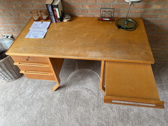 Pastoe Scrivania Vintage Cees Braakman – Scrivanie, Metal, Wood (photo 9 of 9)