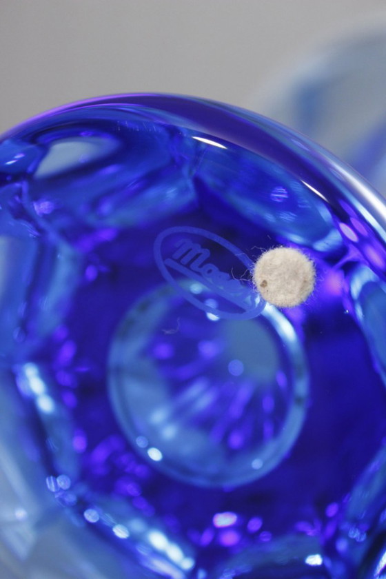 Image 1 of Moser Kristallfabrik – Smaragdblaue Vase, Art-Deco-Periode, 1926–1936