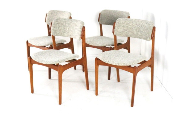 Set 4 Erik Buch Model 49 Dining Chairs O.D. Mobler Vintage Restored Upholstered – Wood (photo 15 of 17)