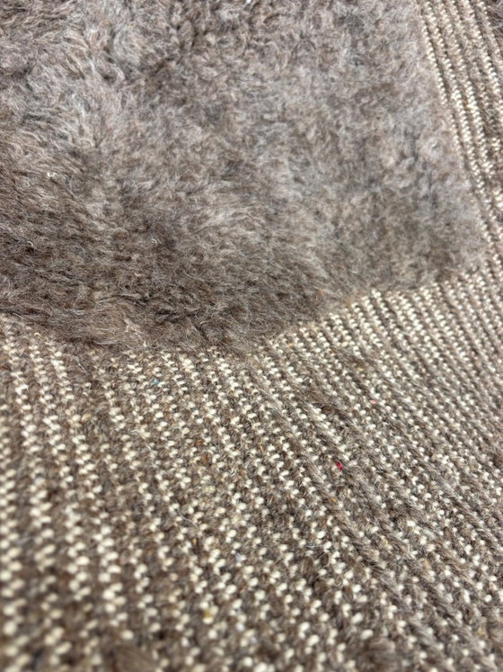 Image 1 of Moroccan Rug Handmade Wool Rug Beni Ouarain Style Large Area Rug Neutral Berber Rug Minimalist Boho Rug