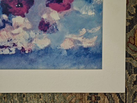 Image 1 of Ingelijst opdruk veldbloemen klaprozen 61x81cm