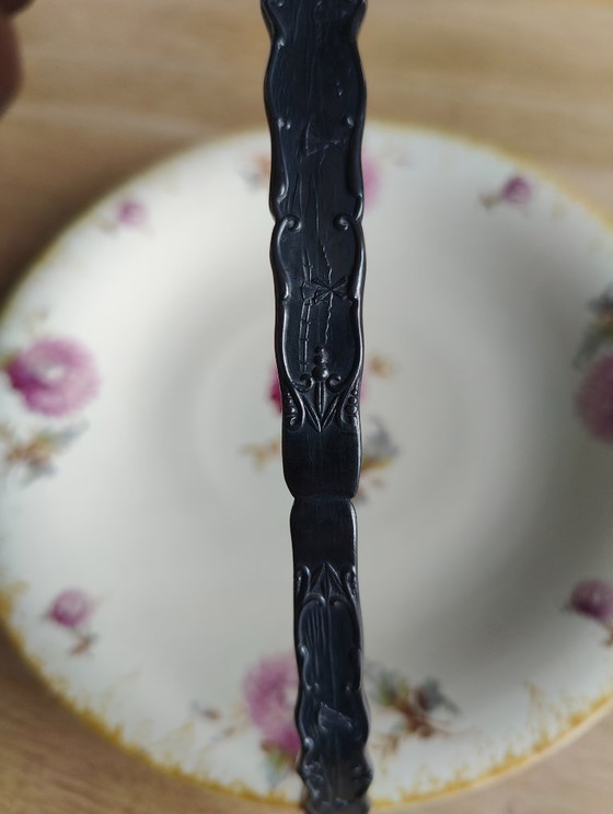 Image 1 of Wunderschöne Servierschale mit Blumenmuster und Henkel, 27 cm