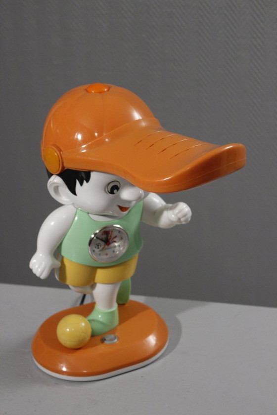 Image 1 of Vintage children's lamp and clock combo with balloon, Pop Art design, 1990s, Post-modern