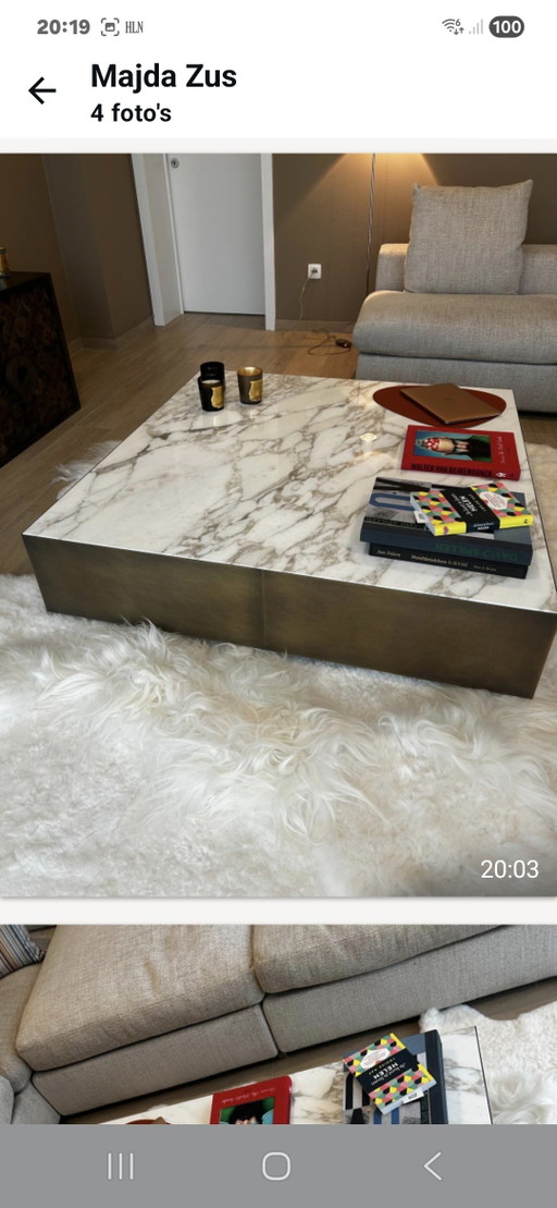Coffee table Belt Design Meridiani – salontafels, Marble, Wood (photo 2 of 3)