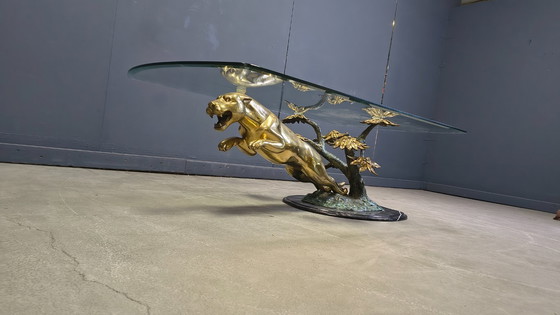 Image 1 of Brass jaguar coffee table, 1970s