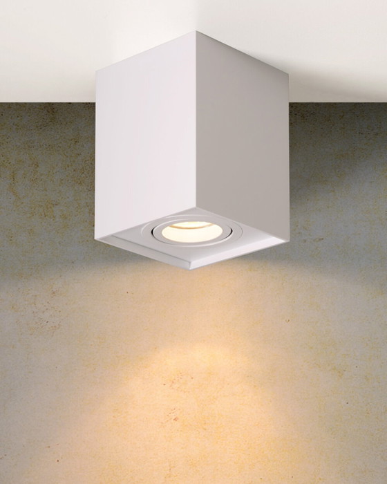 Lucide TUBE Faretto da soffitto 1xGU10 Bianco – Elegante faretto a superficie – Faretti, Alluminio, Modern (photo 4 of 4)