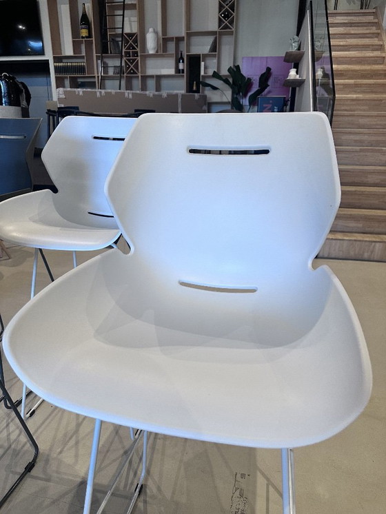 Image 1 of Sgabello da bar originale bianco