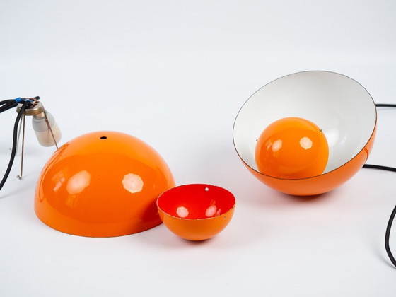 Set van 2 Deense vintage bloempotlampen van Verner Panton, Louis Poulsen, 1968 – Hanglampen, Other (photo 4 of 7)