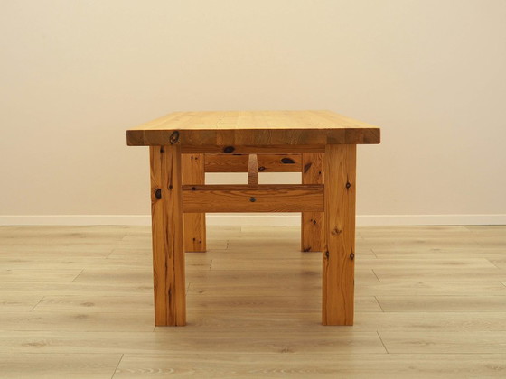 Danish Solid Pine Dining Table in Scandinavian Modern Style, 1980s – Wood (photo 5 of 10)