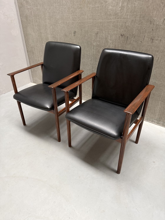 2x Vintage Fristho Impala Fauteuil - Cor Bontenbal - Jaren 60 – Skai, Wood (photo 11 of 13)