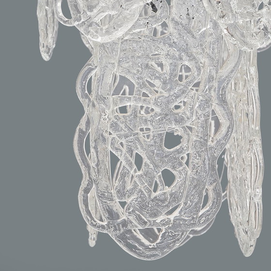 Image 1 of Kroonluchter "Ragnatela" met Murano glaselementen, 1970