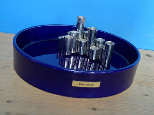 Set Ikebana Bruckmann, metà secolo, in ceramica e metallo