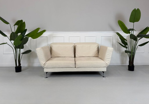 Brühl Moule Sofa Beige Reclining Function Fabric