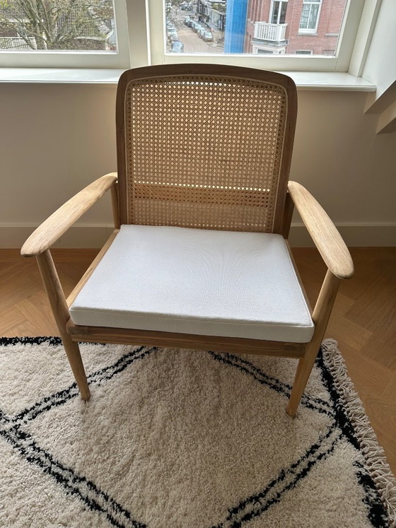 Image 1 of Zara Home armchair teak & rattan 