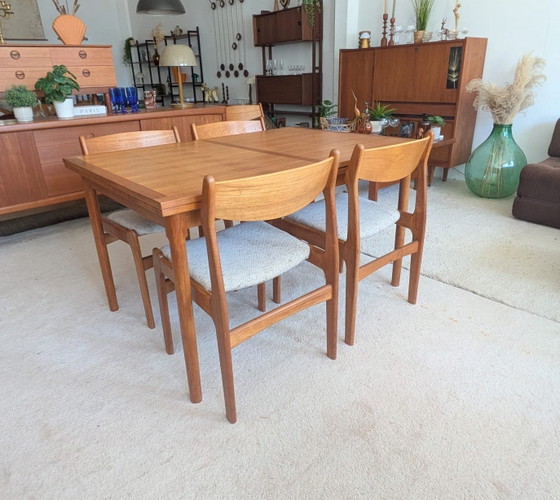 Image 1 of Vintage Scandinavian teak extendable dining table