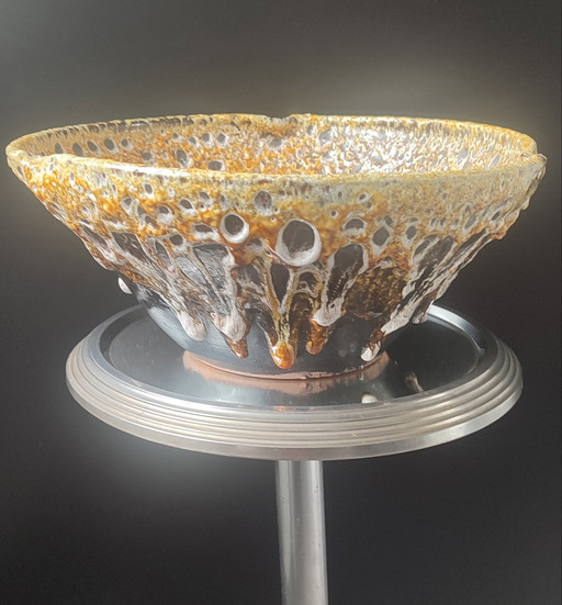 Large "Fat Lava" Volcanic Bowl - A Character Piece (1960/70)