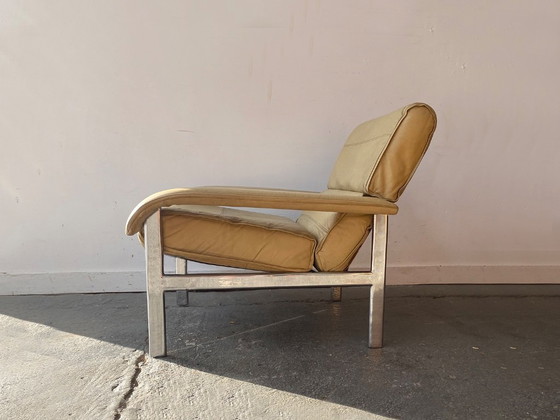 Image 1 of Mid-Century modern ‘Pieff’ leather ‘Gamma’ lounge chair by Tim Bates 